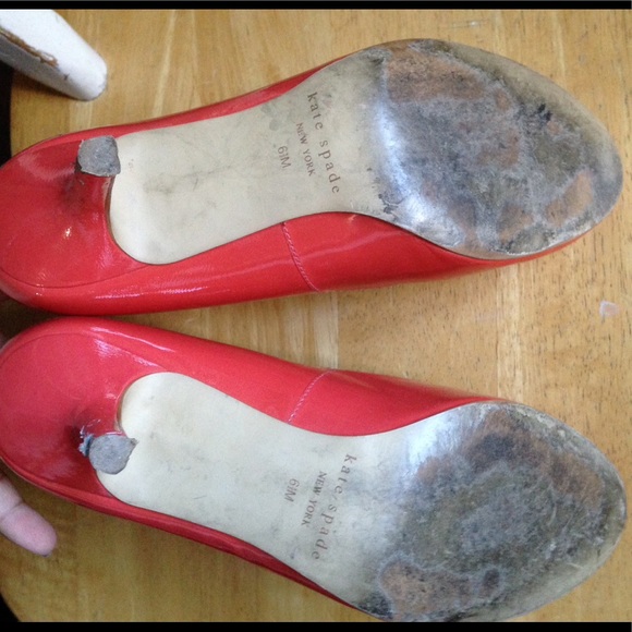 Auth Kate Spade Coral Heels Pumps Shoes Sz 6.5 US - Picture 7 of 8